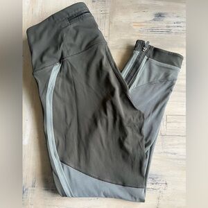Lululemon Leggings with Mesh Olive